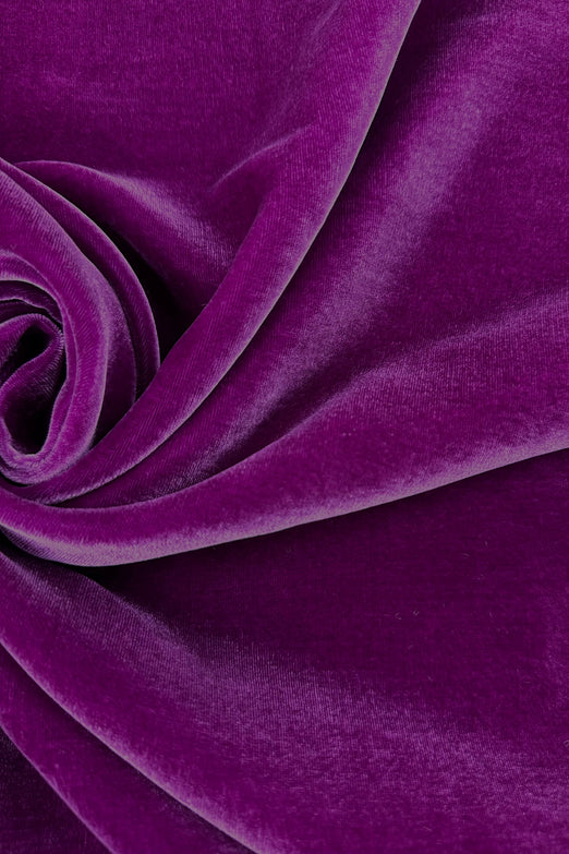 Fuchsia Silk Rayon Velvet Fabric
