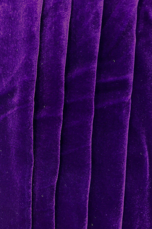 Imperial Purple Silk Rayon Velvet Fabric