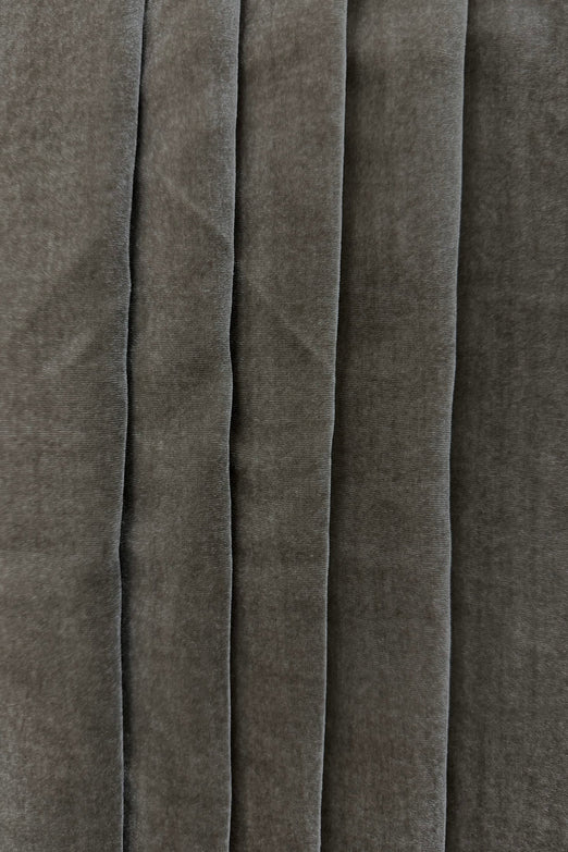 Silver Silk Rayon Velvet Fabric