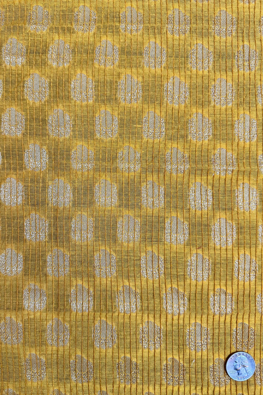 Yellow Gold Metallic Blend Novelty Fabric