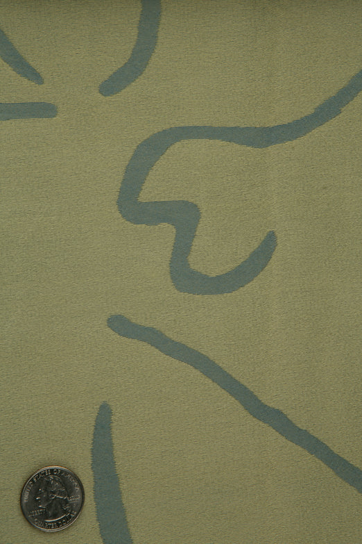 Olive Silk Brocade Fabric