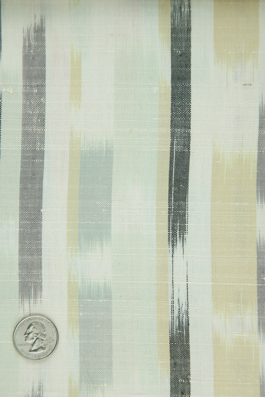 Multicolor Striped Silk Shantung 110 Fabric