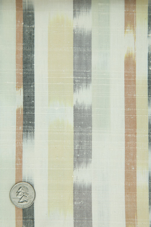Multicolor Striped Silk Shantung 111 Fabric