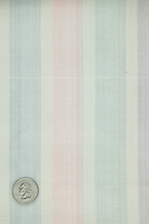 Multicolor Striped Silk Shantung 114 Fabric