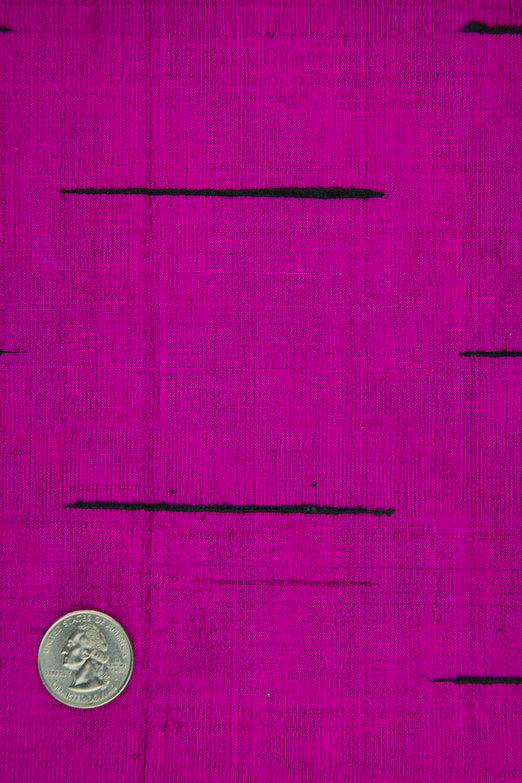 Purple 126 Striped Silk Shantung