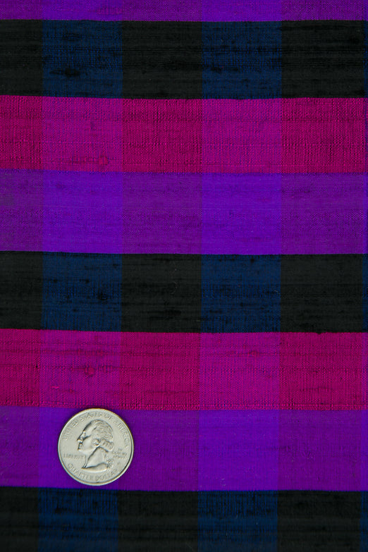 Multicolor Madras Plaid Silk Shantung 131 Fabric