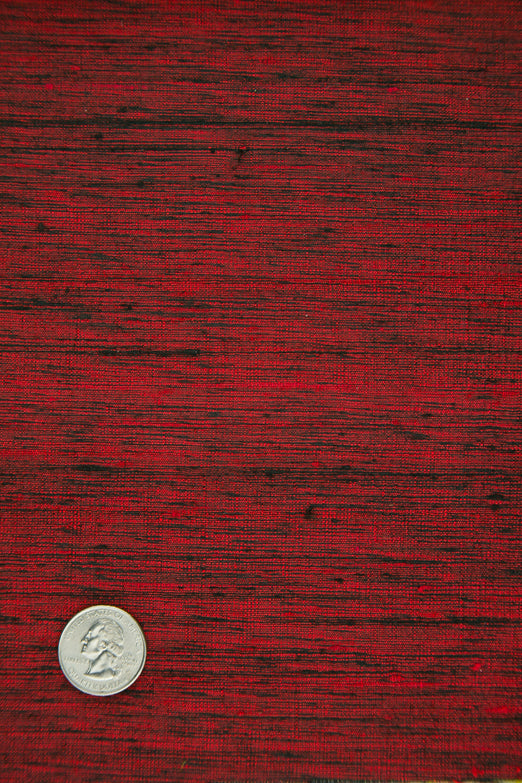 Red Black 141/7 Silk Shantung