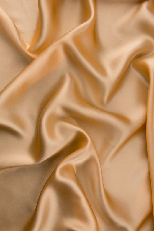 Caramel Cream Stretch Charmeuse Fabric
