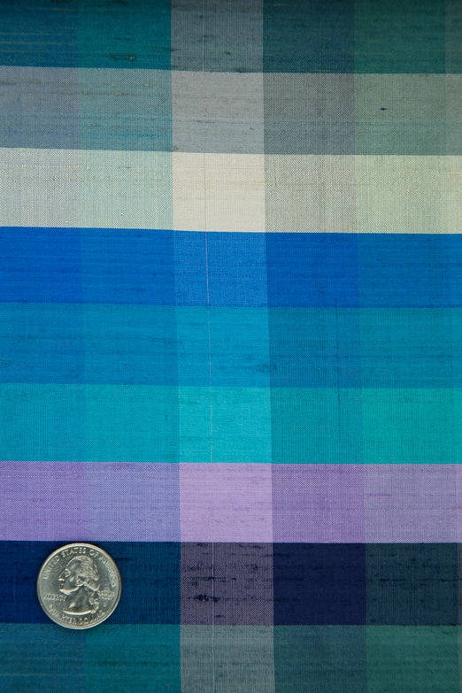 Multicolor Plaid Silk Shantung 174 Fabric