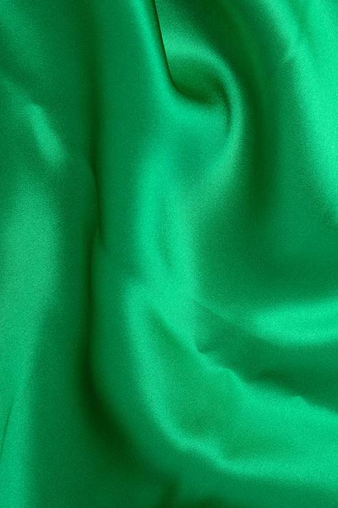 Bright Green Stretch Charmeuse Fabric