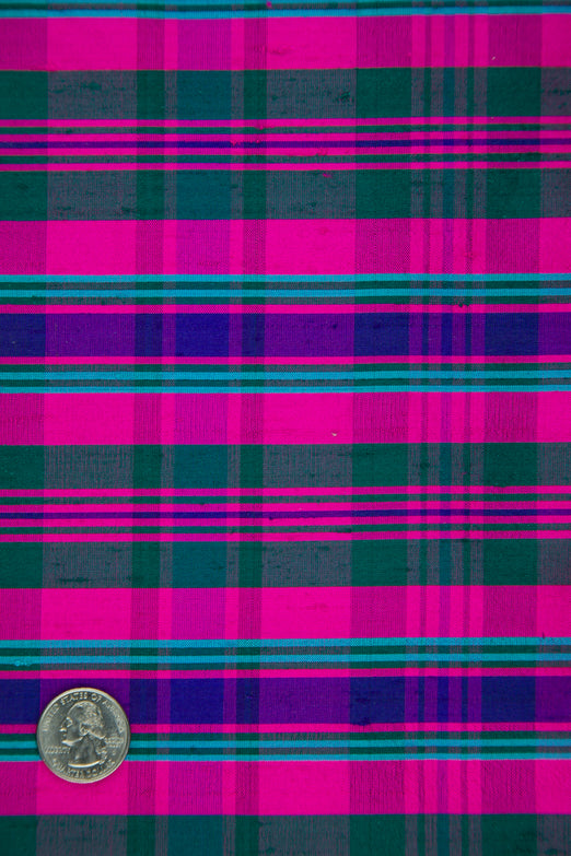 Multicolor Tartan Plaid Silk Shantung 199 Fabric