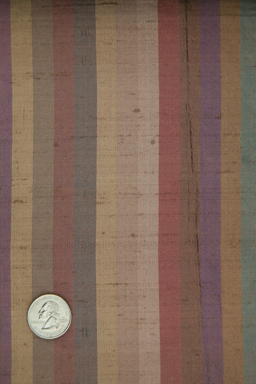 Multicolor Striped Silk Shantung 208 Fabric