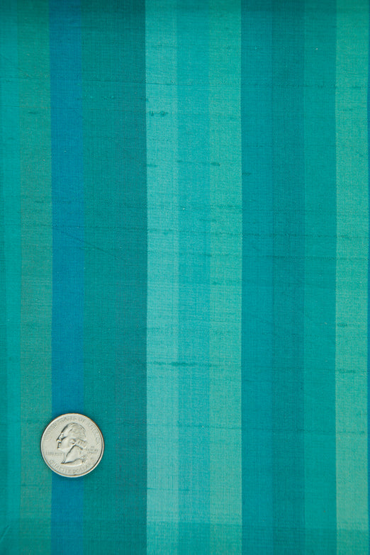 Multicolor Striped Silk Shantung 210 Fabric