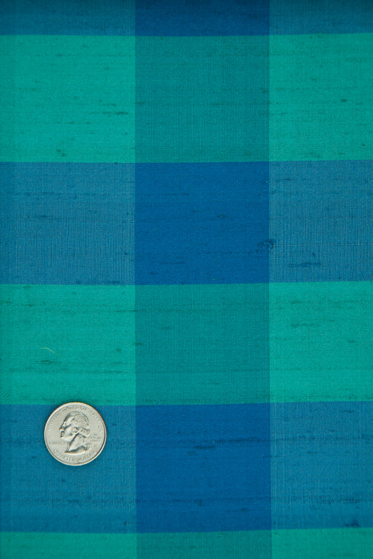 Multicolor Plaid Silk Shantung 218 Fabric