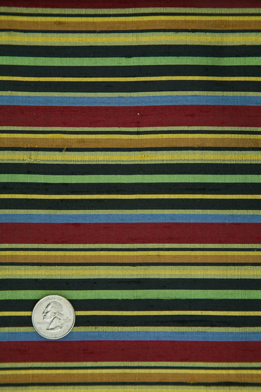 Multicolor Striped Silk Shantung 237 Fabric