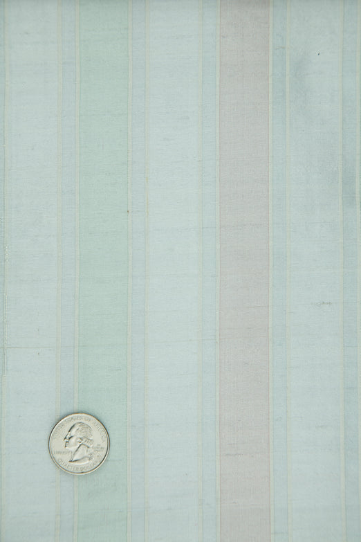 Multicolor Striped Silk Shantung 238 Fabric