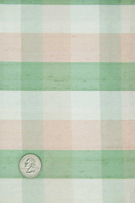 Multicolor Plaid Silk Shantung 252 Fabric