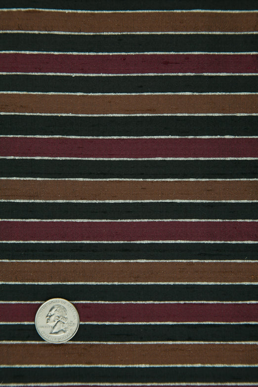 Multicolor Striped Silk Shantung 255 Fabric