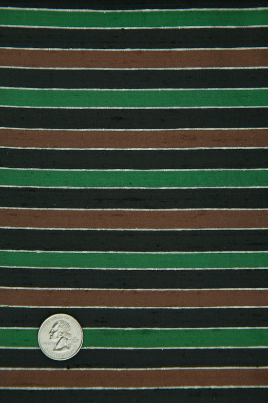 Multicolor Striped Silk Shantung 256 Fabric