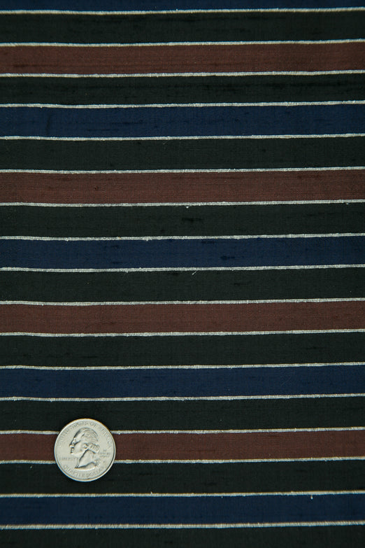 Multicolor Striped Silk Shantung 258 Fabric