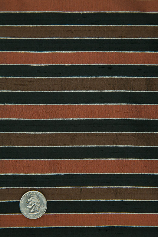 Multicolor Striped Silk Shantung 260 Fabric