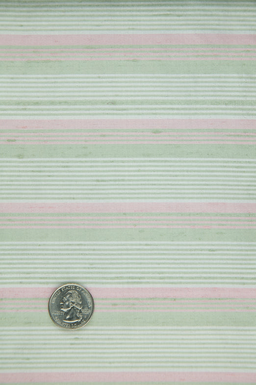 Multicolor Striped Silk Shantung 280 Fabric