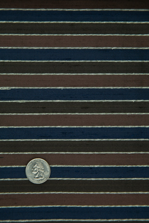 Multicolor Striped Silk Shantung 297 Fabric