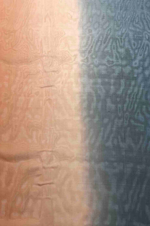 Flame Orange/Black Ombre Silk Chiffon 2D-1010 Fabric