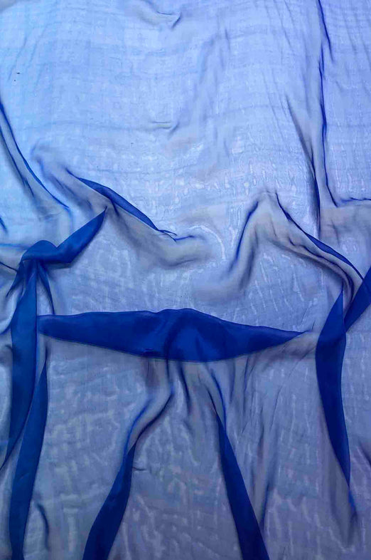 Marina/Imperial Blue Ombre Silk Chiffon 2D-1012 Fabric
