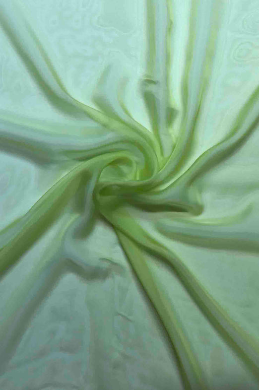 Sunny Lime/ Lime Punch Ombre Silk Chiffon 2D-1018/2 Fabric