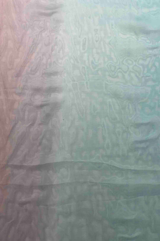 Silver Blue/Pool Blue Ombre Silk Chiffon 2D-1018/7 Fabric