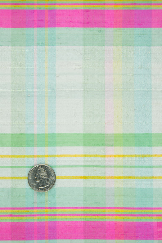 Multicolor Striped Silk Shantung 304 Fabric