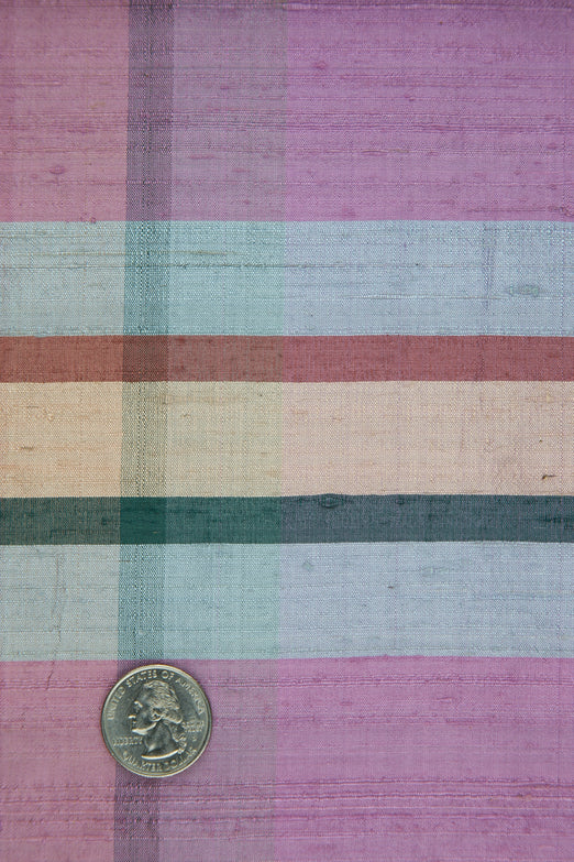 Multicolor Tartan Silk Shantung 314 Fabric