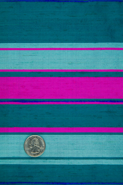 Multicolor Striped Silk Shantung 334 Fabric