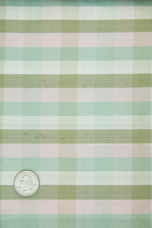 Multicolor Plaid Silk Shantung 364 Fabric