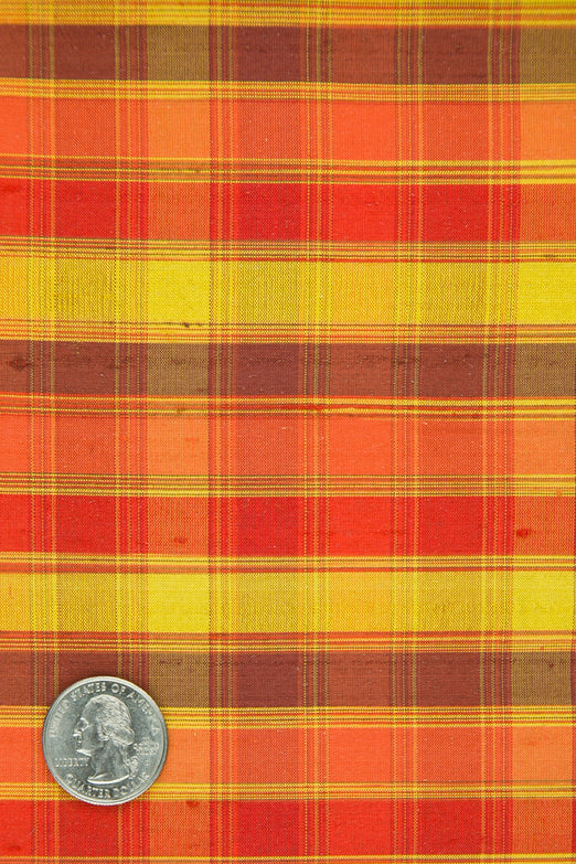 Multicolor Tartan Silk Shantung 376 Fabric