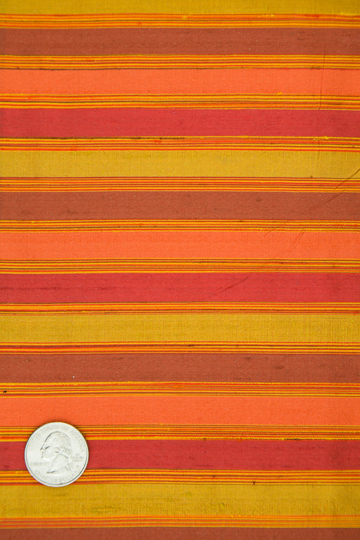 Multicolor Striped Silk Shantung 377 Fabric