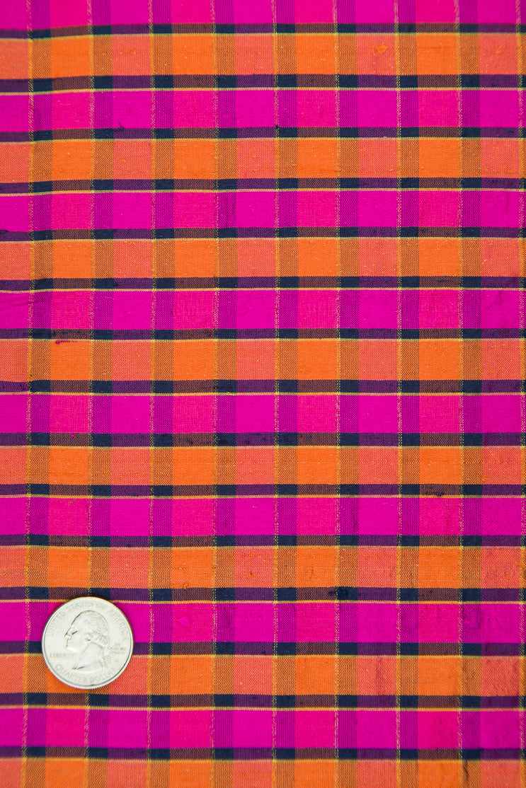 Mulitcolor Tartan Plaid Silk Shantng 475 Fabric main image 0