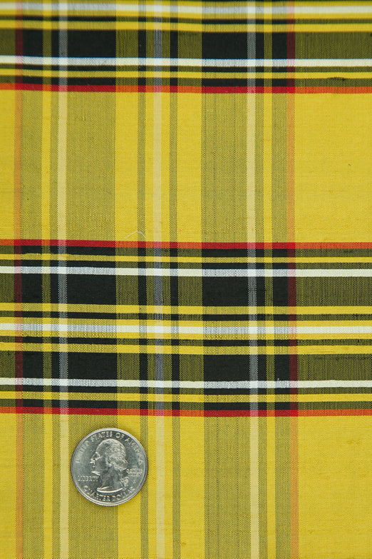 Multicolor Tartan Silk Shantung 391 Fabric