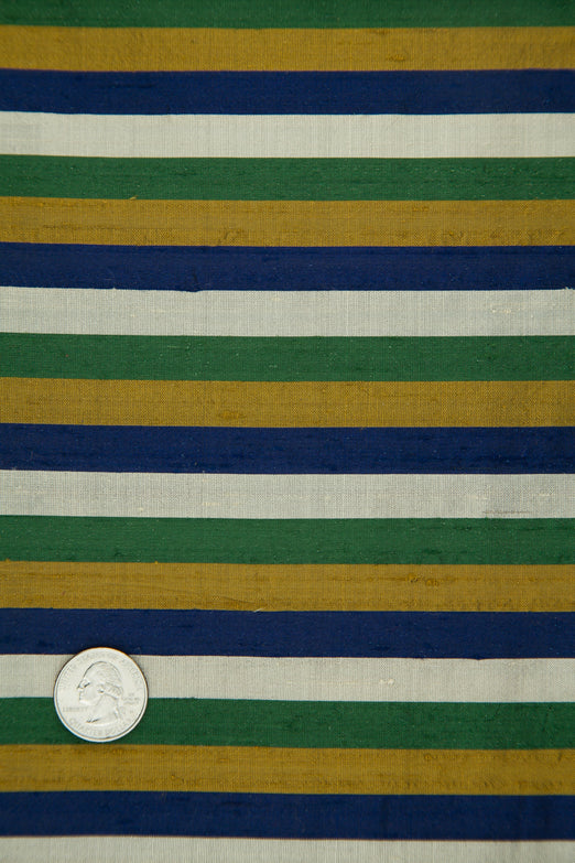 Multicolor Striped Silk Shantung 394 Fabric
