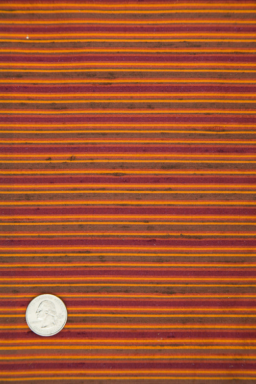 Multicolor Striped Silk Shantung 398 Fabric