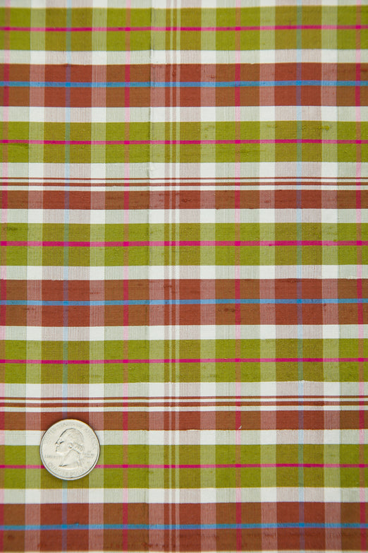Multicolor Tartan Silk Shantung 399 Fabric