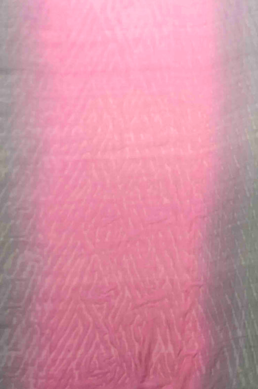 Raspberry Sorbet/Black/Charcoal Ombre Silk Chiffon 3D-1021 Fabric