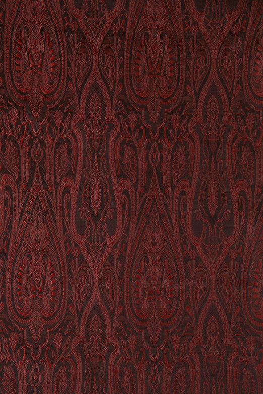 Bright Maroon Silk Brocade 402 Fabric
