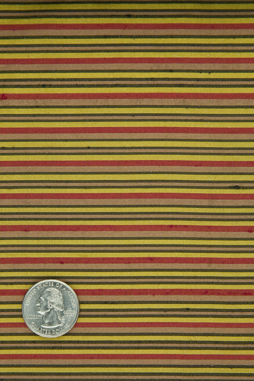 Multicolor Striped Silk Shantung 404 Fabric