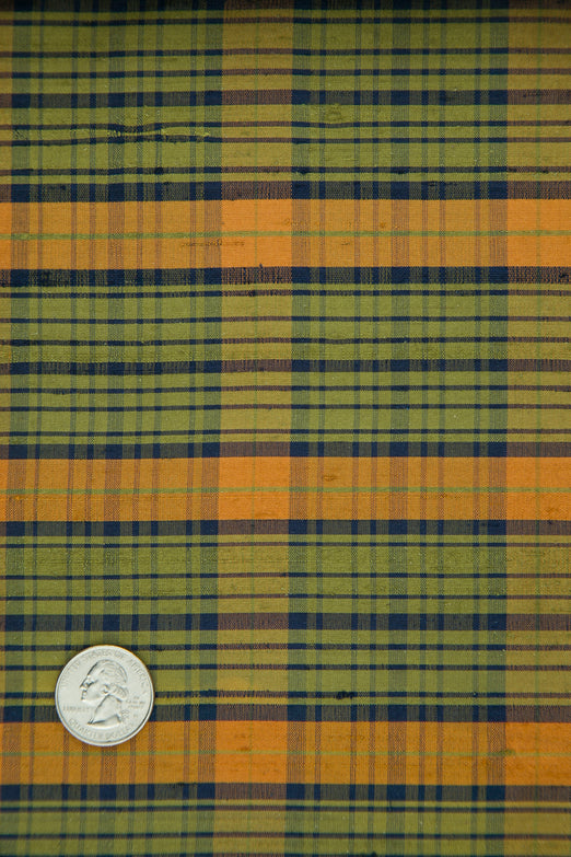 Multicolor Tartan Silk Shantung 405 Fabric