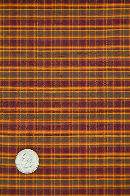 Multicolor Plaid Silk Shantung 408 Fabric