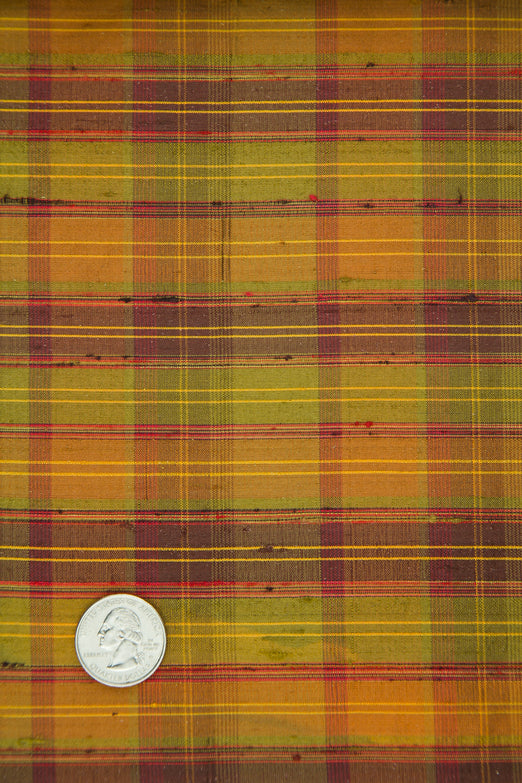 Multicolor Tartan Silk Shantung 409 Fabric