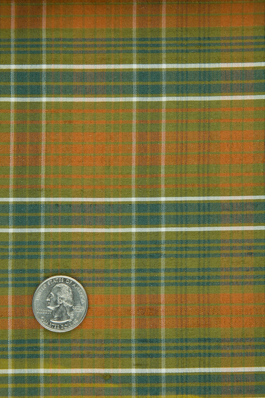 Multicolor Tartan Silk Shantung 410 Fabric