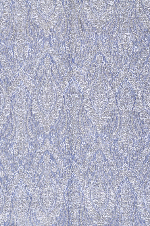 Periwinkle Silk Brocade Fabric